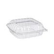 8" Medium Clear Hinged Plastic Container - Case of 250 - #PET90PST1 Dart Container