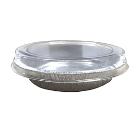Handi-Foil 7" Round HandiStax Take-out Container with Clear Plastic Lid - Case of 150 - #847 Handi-Foil