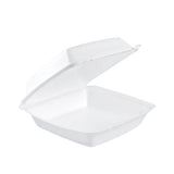 8.5" XPS White Foam Container with Removable Lid - Case of 200 - #85HT1R