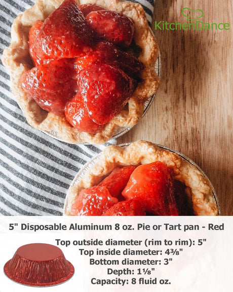 KitchenDance 5" Disposable Colored 8 oz. Individual Size Foil Tart /Pie Pan Case of 2000 - #501NL KitchenDance