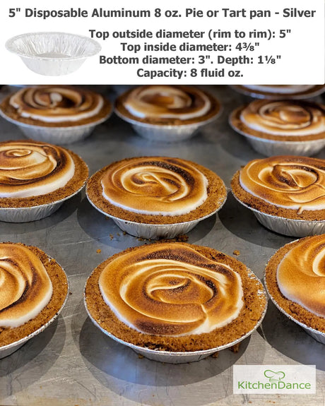 KitchenDance 5" Disposable Colored 8 oz. Individual Size Foil Tart /Pie Pan Case of 2000 - #501NL KitchenDance