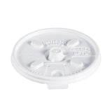 Dart Solo 8 oz. White  HIPS Plastic Lift 'n' Lock Lid - Case of 1000 - #8FTL