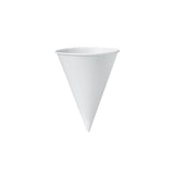 8 oz. White Treated Paper Cone Water Cup - Case of 2500 - #8RB-2050