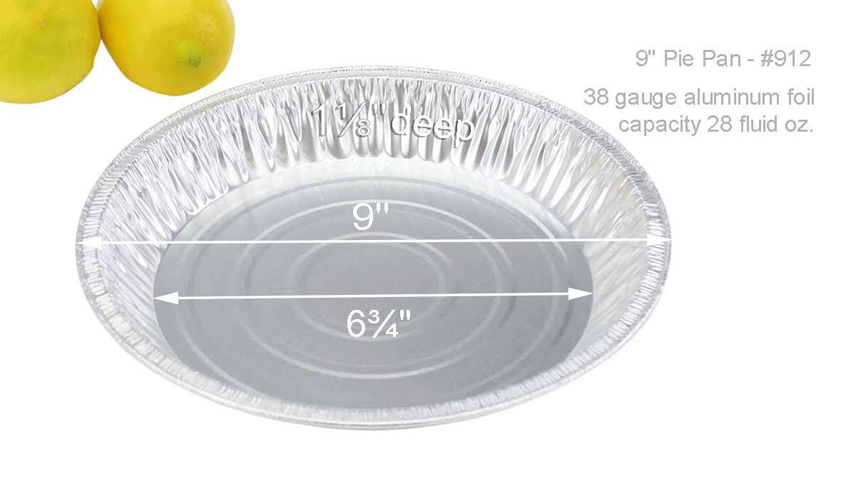 Molde para tarta de aluminio desechable de 9" de profundidad profunda - Caja de 500 - N.º 912