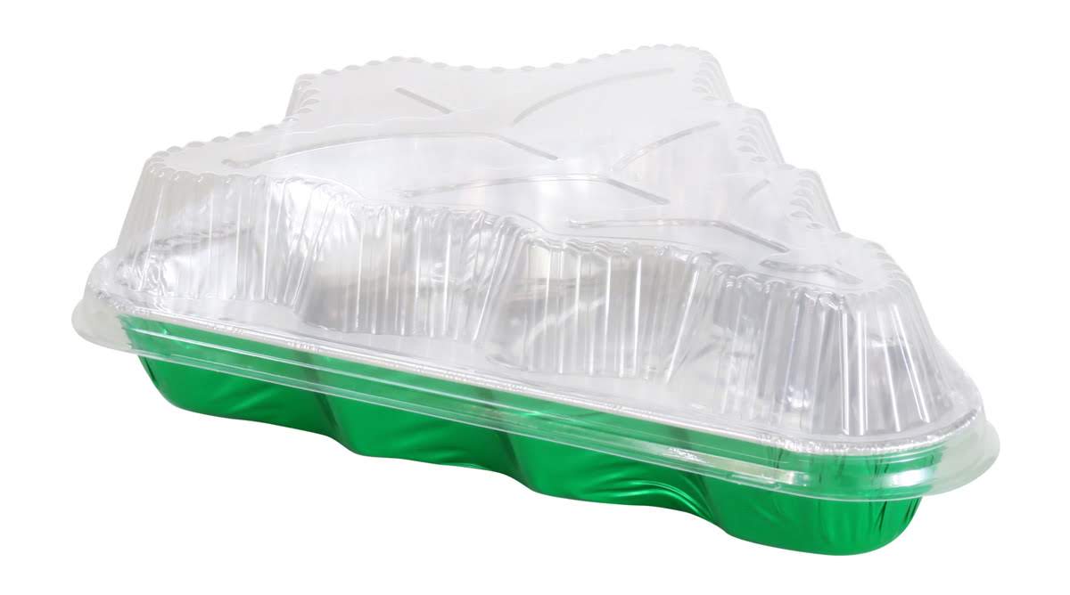 Christmas Tree Foil Pan with Plastic Dome Lid - Case of 100 - #9501XP