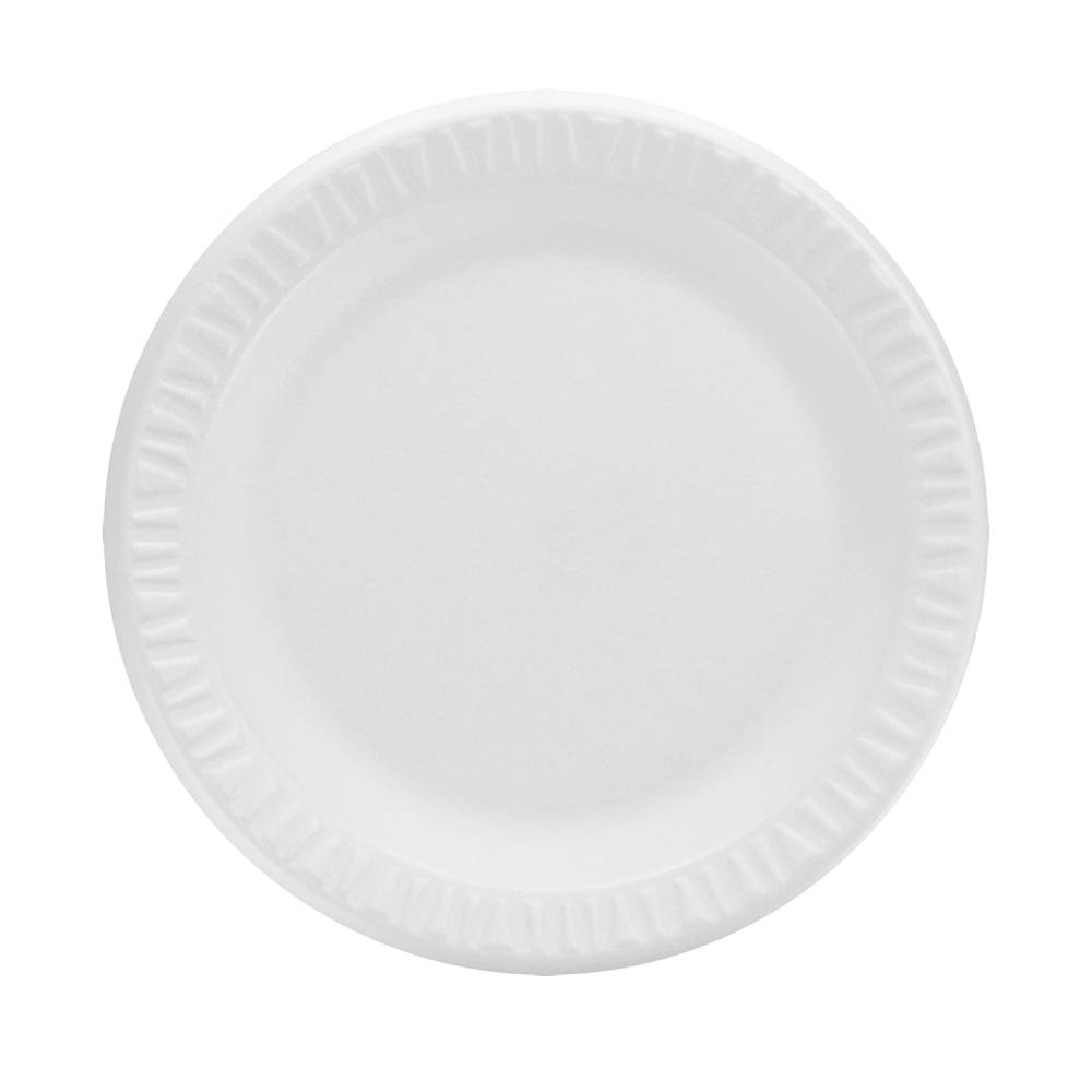 9" XPS Non-Laminated White Foam Plate (Reduced Cube) - Case of 500 - #9PWCR