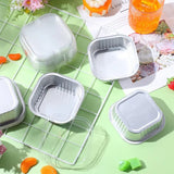 11 oz  Square Colored Aluminum Dessert Pans - Case of 1000  #A24NL