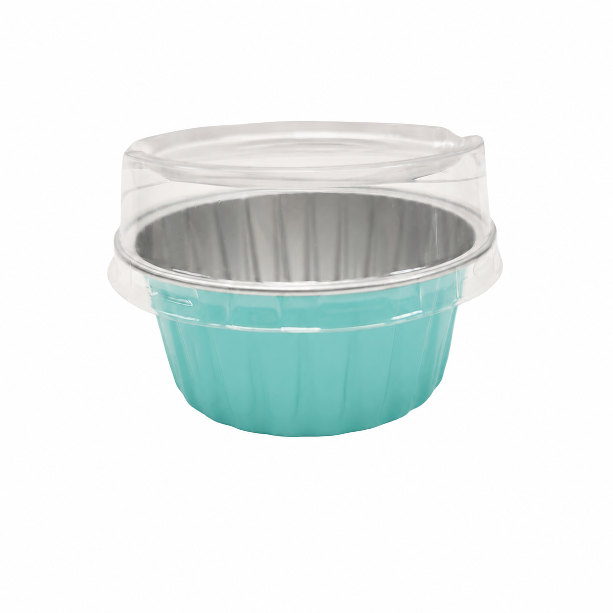 Vaso de postre de aluminio de colores de 4,5 oz con tapa de plástico (caja de 2000 unidades) n.° A35P