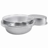 Bandeja de aluminio desechable de 8 oz con tapa de plástico a presión, de color liso (caja de 1000), n.° A42P