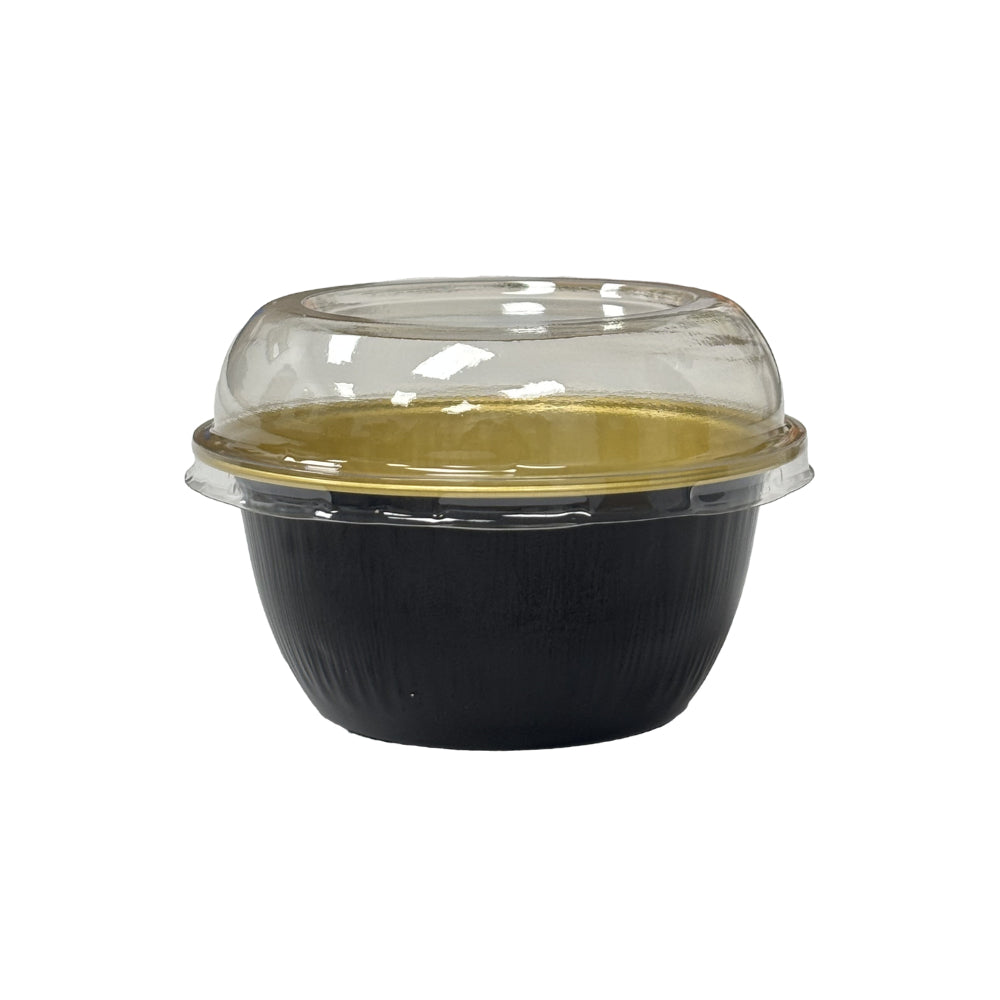 4 oz. Disposable Foil Ramekins with Hybrid Lid - Case of 2000 - #A50-B&G-HL