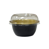 4 oz. Disposable Foil Ramekins with Hybrid Lid - Case of 2000 - #A50-B&G-HL