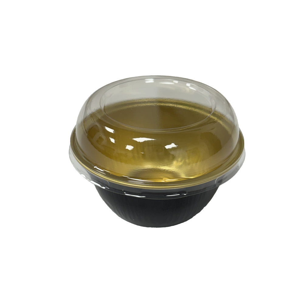 4 oz. Disposable Foil Ramekins with Hybrid Lid - Case of 2000 - #A50-B&G-HL