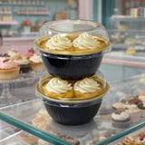 4 oz. Disposable Foil Ramekins with Hybrid Lid - Case of 2000 - #A50-B&G-HL