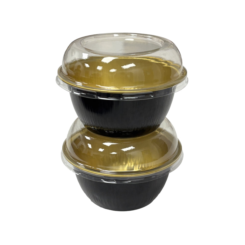 4 oz. Disposable Foil Ramekins with Hybrid Lid - Case of 2000 - #A50-B&G-HL