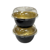 4 oz. Disposable Foil Ramekins with Hybrid Lid - Case of 2000 - #A50-B&G-HL