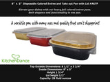 8" x 5" Colored Heavy Aluminum Entrée Pan with Lid - Case of 500 - #A67P