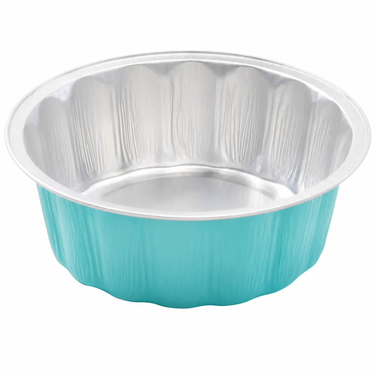 8 oz. Round Disposable Aluminum Foil Colored Dessert Pan - Case of 1000 - #A8NL