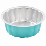 8 oz. Round Disposable Aluminum Foil Colored Dessert Pan - Case of 1000 - #A8NL