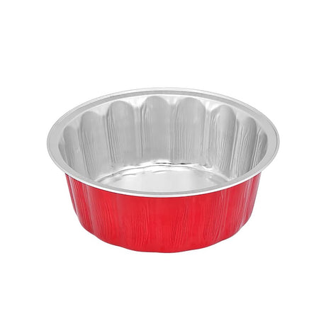 8 oz. Round Disposable Aluminum Foil Colored Dessert Pan - Case of 1000- #A8NL
