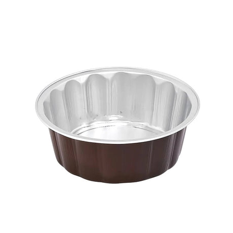 8 oz. Round Disposable Aluminum Foil Colored Dessert Pan - Case of 1000- #A8NL