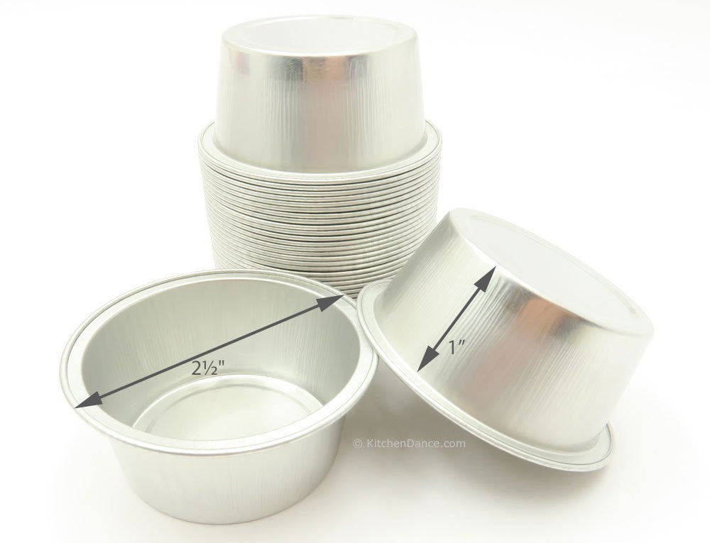 1½ oz.  Mini Disposable Aluminum Foil Cups - Case of 2000 - #A45NL