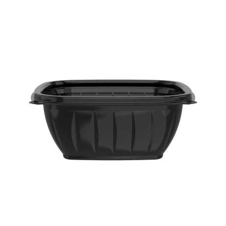 12 oz. Square Black PP Plastic Bowl - Case of 504 - #B12SB