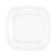 Dart 24-64 oz. Clear PET Plastic Large Square Lid - Case of 252 - #C2464BDL Dart Container