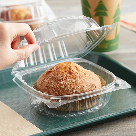 Dart 6" Clear OPS Plastic Sandwich Container - Case of 500 - #C57PST1