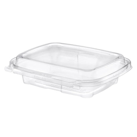 Safe-T-Chef 16 oz. Tamper Evident Microwavable Hinged Takeout Container with Dome Lid - Case of 126 - #C8616D