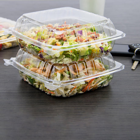 Dart 8" Clear Medium OPS Plastic Container - Case of 250 - #C90PST1