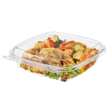 Safe-T-Chef 44 oz. Tamper Evident & Tamper Resistant Microwavable Clamshell Container - Case of 84 Inline Plastics