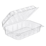 CrystalFresh 9 x 6 Rectangular No Rib Design Hinged Bakery Container - Case of 132 - #CF6040