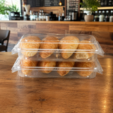 CrystalFresh 13 x 6 Rectangular No Rib Design Hinged Bakery Container with Low Dome Lid - Case of 132 - #CF6090
