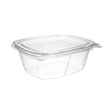 Dart 12 oz. Clear PET Plastic Tamper Evident & Tamper Resistant Container w/ Flat Lid - Case of 200 - #CH12DEF