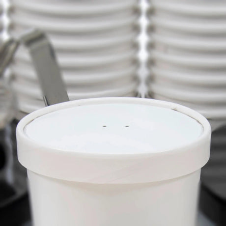 Dart 16 oz. White DSP Paper Spiral Wound Vented Lid - Case of 500 - #CH16A-4000 Dart Container