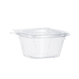 6 oz. PET Plastic Tamper-Evident/Resistant Clear Container with Flat Lid - Case of 400 - #CH6DEF