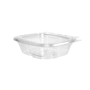 Dart 8 oz. Tamper Evident & Tamper Resistant PET Hinged Container with Flat Lid - Case of 200 - #CH8DEF Dart Container