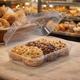 Contenedor de plástico con bisagras para panadería y pan, de 10" x 5", caja de 300, n.° CPC-41
