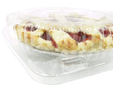 6" Plastic Clamshell Pie Container - Case of 300 - #CPC106