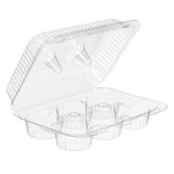 6 Count Plastic Cupcake Container with Dome Lid - Case of 300 - #CPC46