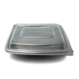 Cruiser® Ware 10.3″ X 7.2″ Black 32 oz. MFPP Entrée Base w/ Lid Combo - Case of 240 - #CT784-WL