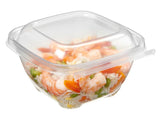 Safe-T-Chef 5x5 Tamper Evident & Tamper Resistant Microwaveable Clamshell Container, 32 oz. - Case of 224 - #CC532F