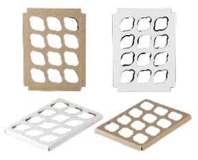 Reversible 1 dozen standard cupcake insert for 14 x 10 boxes - Pack of 100 - #1498 BRP Box shop