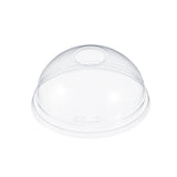 Dart Solo 5.5-24 oz. Clear PET Plastic Dome Lid with 1" Hole - Case of 1000 - #DLR626