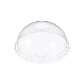 Dart Solo 5.5-24 oz. Clear PET Plastic Dome Lid with 1" Hole - Case of 1000 - #DLR626 Dart Container