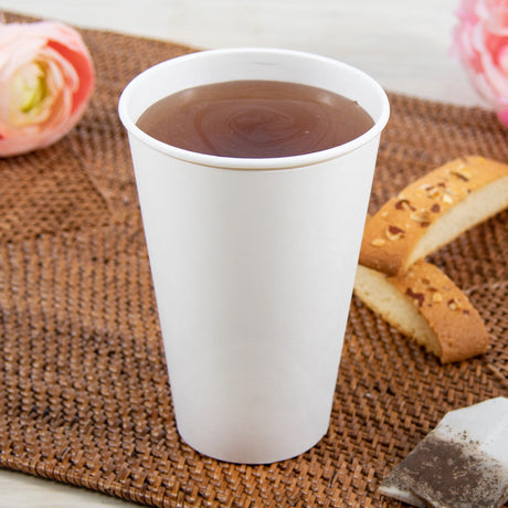 Dart Solo 16 oz. White Double Walled Paper Hot Cup - Case of 600 - #DWTG16W