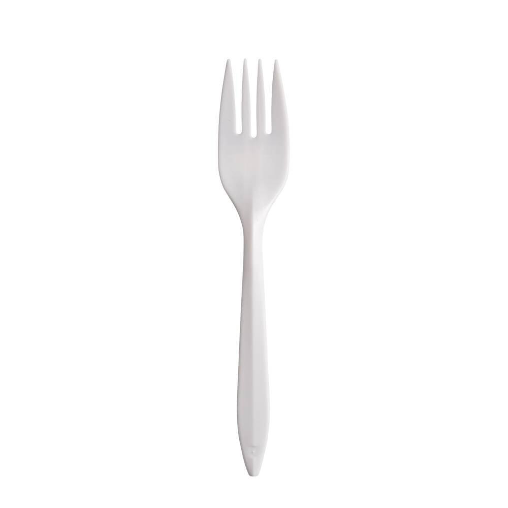 Medium Weight PP White Fork - Case of 1000 - #F6OW