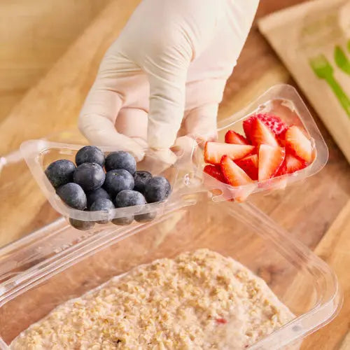 2 Compartment Flip N Mix Tray Insert - Case of 360 - #FMT2MRT Inline Plastics