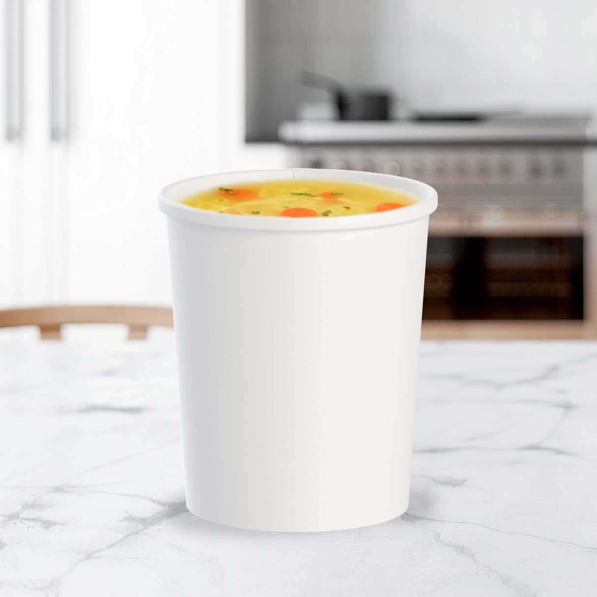 Dart Solo 32 oz. White DSP Paper Food Container - Case of 500 - #H4325-2050