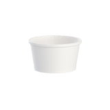 Dart Solo 8 oz. White Squat DSP Paper Food Container - Case of 500 - #HS4085-2050